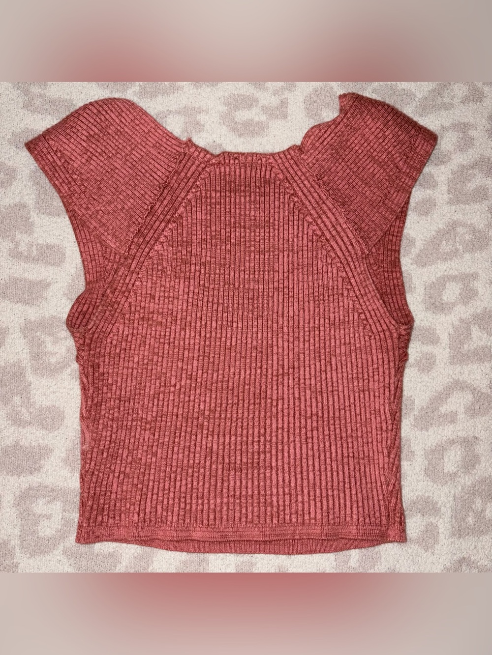 Free People Demi Sweater / Coral Spice Combo M clean girl preppy balletcore - Picture 6 of 6